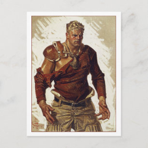Carte Postale Héros du football par Leyendecker