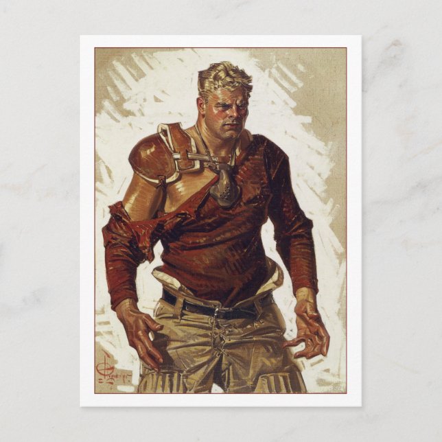 Carte Postale Héros du football par Leyendecker (Devant)