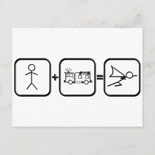 Carte Postale Héros du pompier