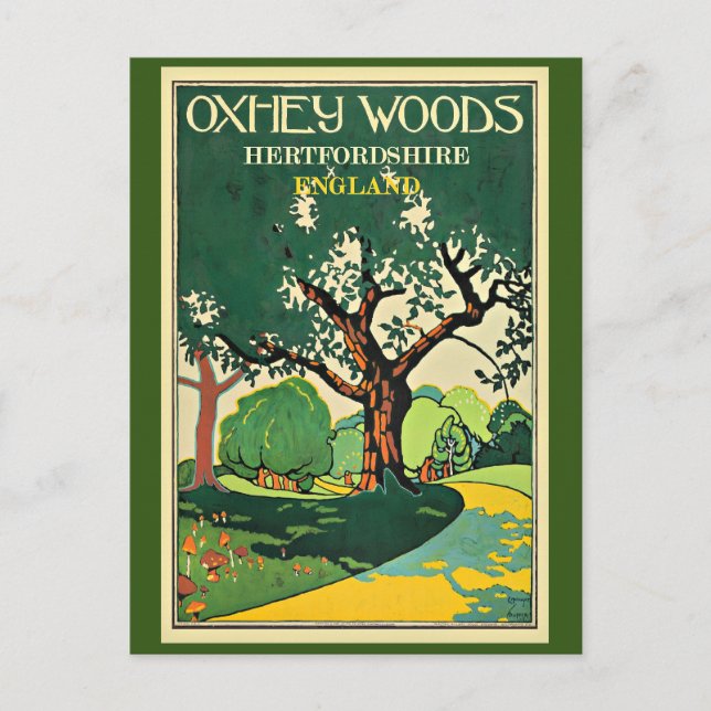 Carte Postale Hertfordshire, Oxley Woods, Angleterre (Devant)