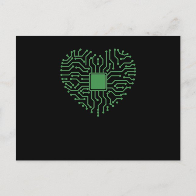 Carte Postale Herz aus Elektronik Beruf Technik Strom (Devant)