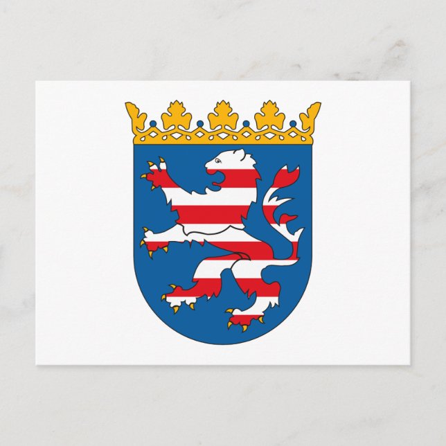 Carte postale Hessen Coat d'armoiries (Devant)