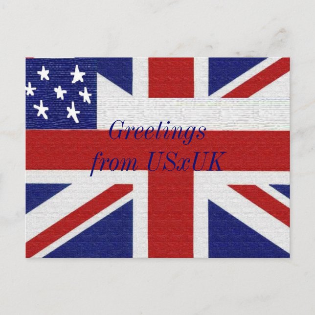 Carte Postale Hetalia : Salutations de USxUK (Devant)