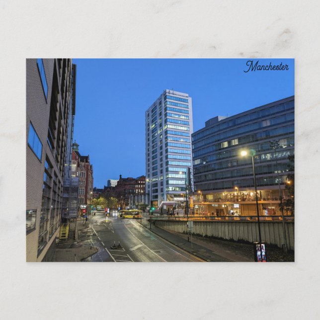 Carte Postale Heure bleue Manchester (Devant)