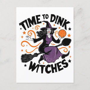 Carte Postale Heure de Dink Witts Halloween Pickleball Éffrayant