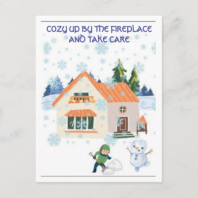 Carte postale HEURE DE NEIGE (Devant)