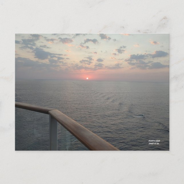 Carte Postale Heure d'or en mer (Devant)