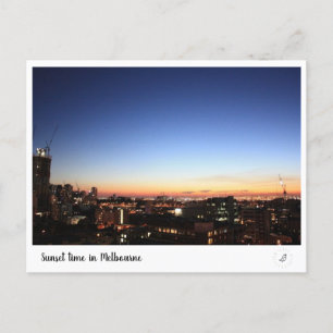 Carte Postale Heure du coucher du soleil à Melbourne