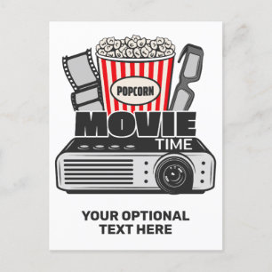Carte Postale Heure du film texte et couleur personnalisée