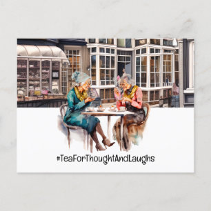 Carte Postale Heure du thé à Londres avec deux dames