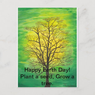 Carte postale heureuse de jour de la terre