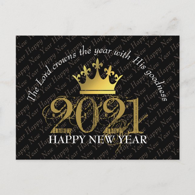 Carte Postale HEUREUSE NOUVELLE ANNÉE 2021 | Lord Crowns Année | (Devant)