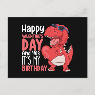 Carte Postale Heureuse Sainte-Valentin Et oui c'est mon annivers