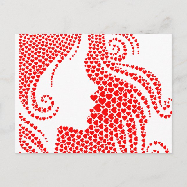 Carte Postale Heureuse Sainte-Valentin Red Hearts (Devant)