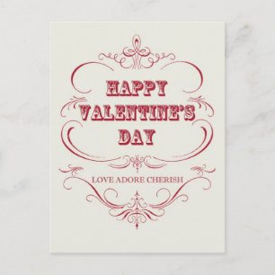 Carte postale Heureuse Sainte-Valentin vintage