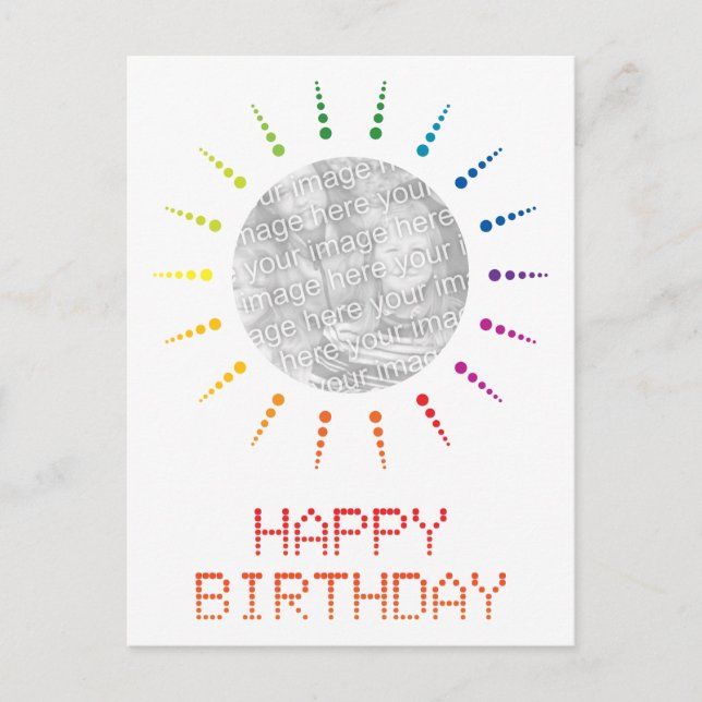 Carte Postale heureux anniversaire (brightBurst) (Devant)