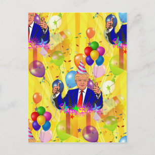 Carte Postale heureux anniversaire donald trump