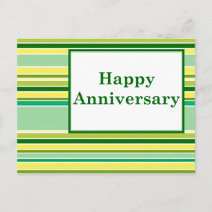 Carte Postale heureux anniversaire : printemps rayé