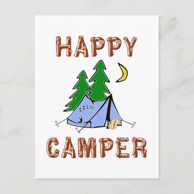 CARTE POSTALE HEUREUX CAMPER (Devant)