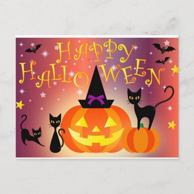 Carte Postale heureux halloween (Devant)