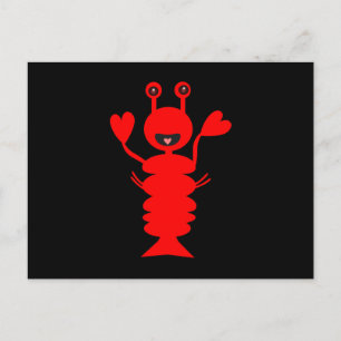 Carte Postale Heureux homard aussi