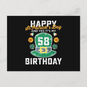 Carte Postale Heureux Jour de la Saint Patrick Et Oui C'Est Mon 