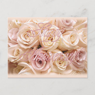 Carte Postale HEUREUX ROSES ANNIVERSAIRE par SHARON SHARPE