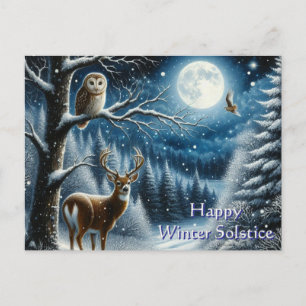 Carte Postale Heureux salutation solstice hiver
