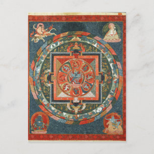 Carte Postale Hevajra divinité bouddhiste tibétaine Mandala