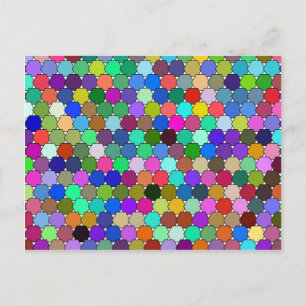 Carte postale Hexagones Décalés