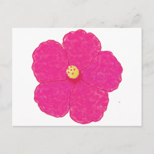 Carte Postale Hibiscus rose Fleur tropicale