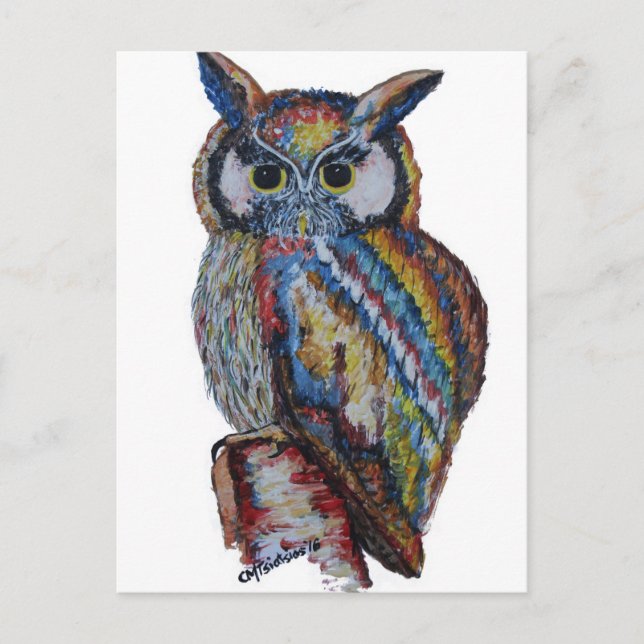 Carte Postale Hibou (Devant)