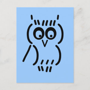 Carte Postale Hibou ASCII