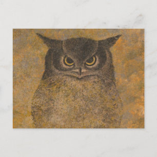 Carte Postale Hibou de Katsuda Yukio Bois japonais