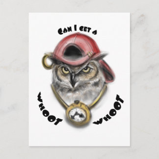 Carte Postale hibou rap