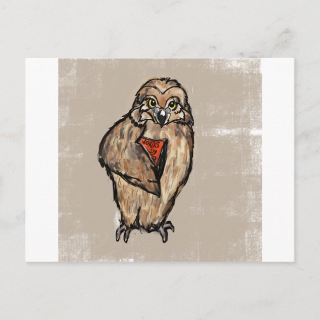 Carte Postale Hibou sage (Devant)