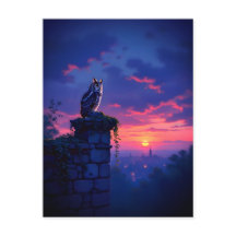 Hibou sur le toit de Sunset City