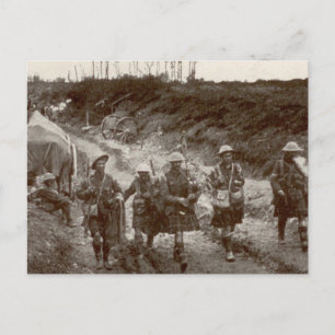 Carte Postale Highlandais durant la Première Guerre mondiale