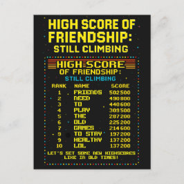 Carte postale « Highscore de l'amitié »