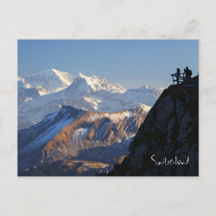 Carte Postale Hikers on Mount Pilatus in Lucerne Switzerland