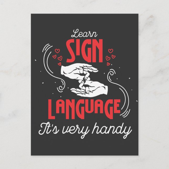 Carte Postale Hilarious Learn American Sign Language Humour (Devant)