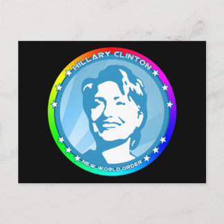 Carte Postale hillary clinton. arc-en-ciel.