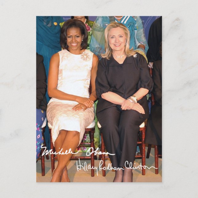 Carte Postale Hillary Clinton et Michele Obama (Devant)