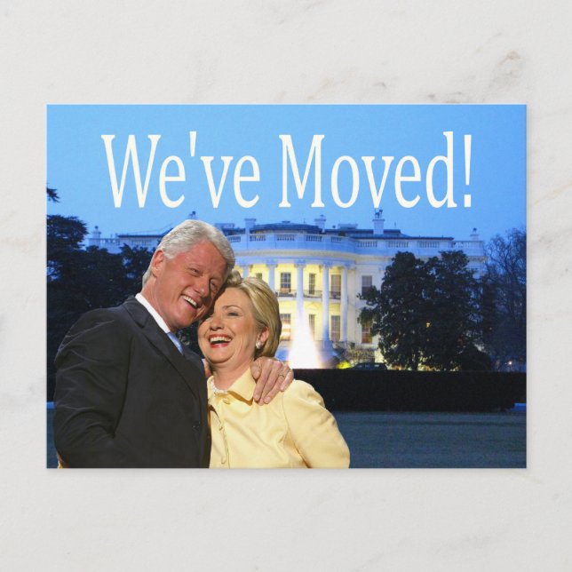 Carte Postale Hillary et Bill New Address Christmas (Devant)