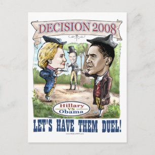 Carte postale Hillary vs Obama 