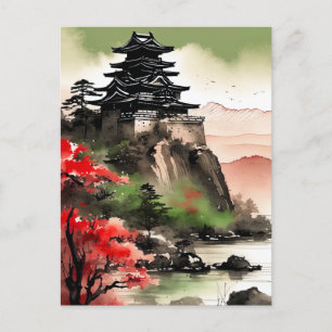 Carte Postale Hilltop Souveraineté, Majestic Citadelle Japonaise