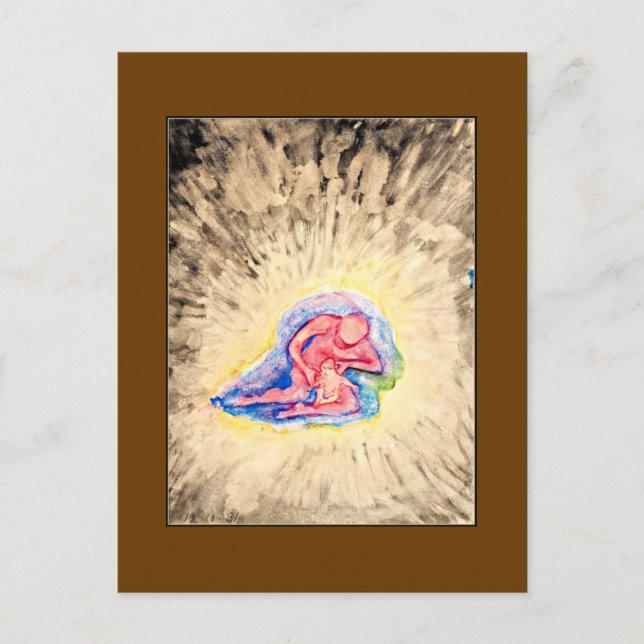 Carte Postale Hilma af Klint - Mère et Enfant (Devant)