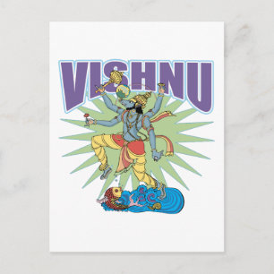 Carte Postale Hindou Vishnu Sanglier