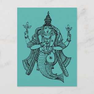Carte Postale Hindouisme : Vishnu