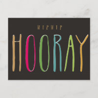 Carte postale Hip Hip Hooray